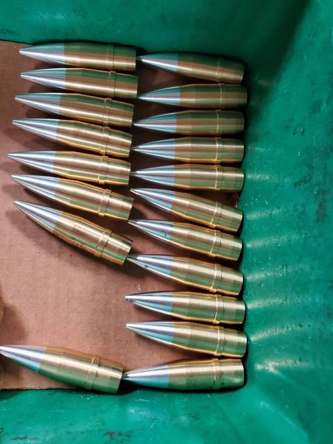 20mm Vulcan match grade projectiles on the production floor